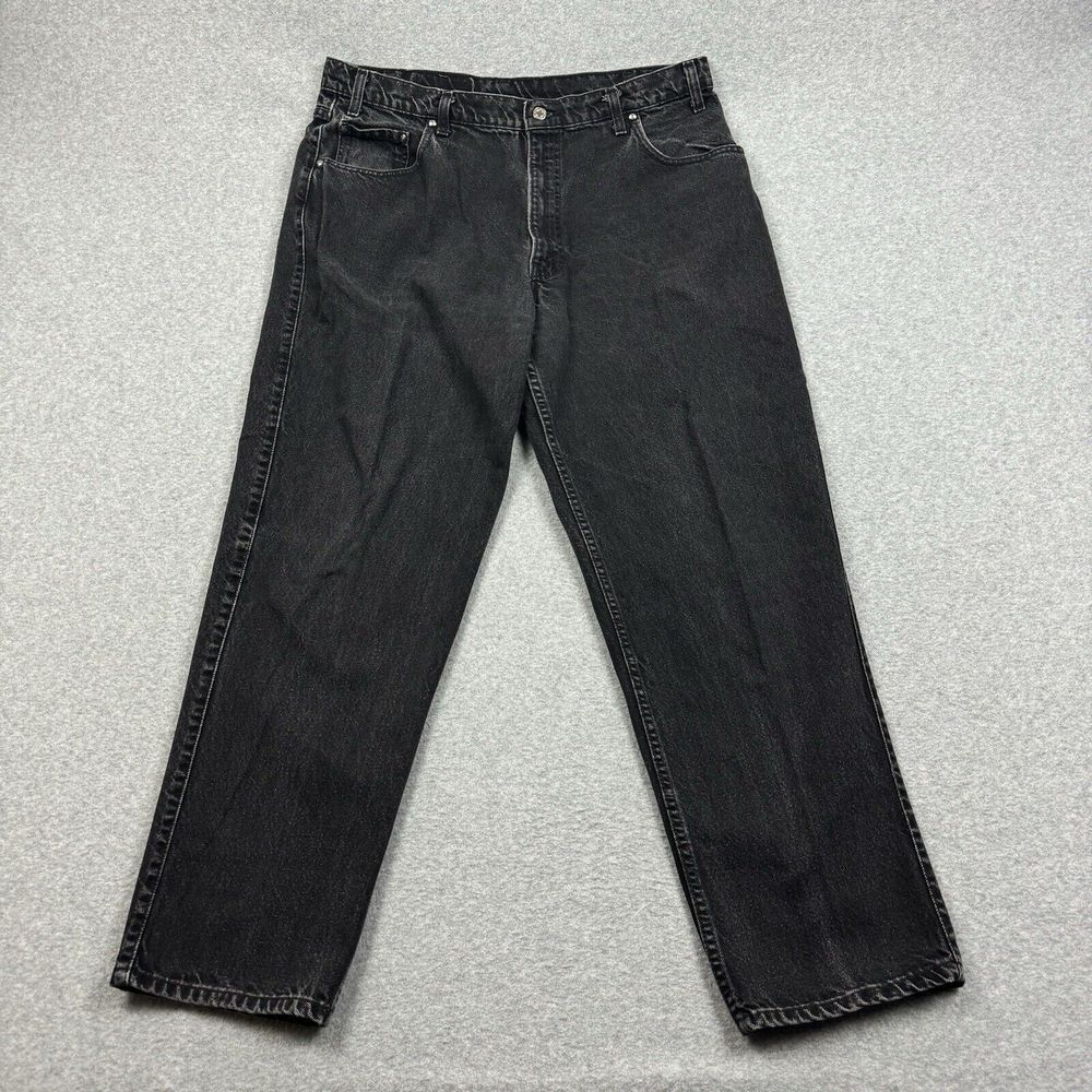 Vintage 90's Levis 545 Loose Fit Jeans Mens 40x32 Actual Size 38x31 Black Denim